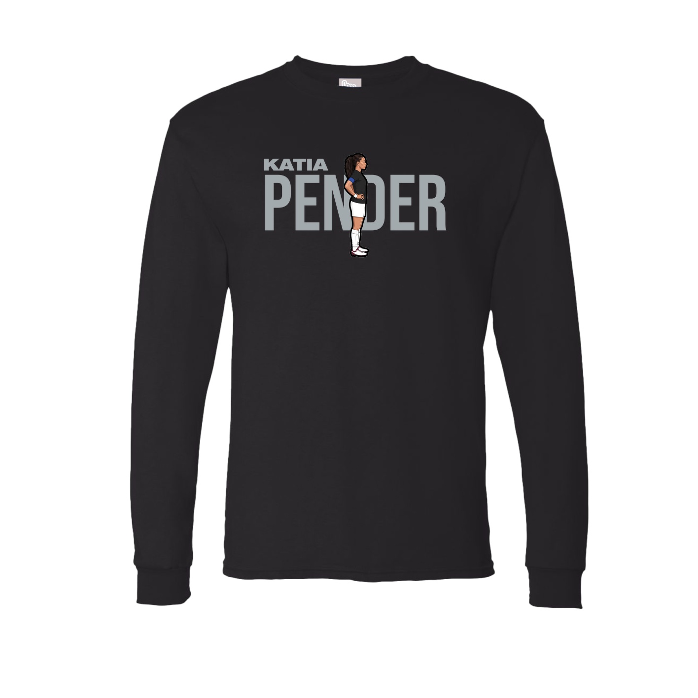 Long Sleeve Tee — Player Name in Black