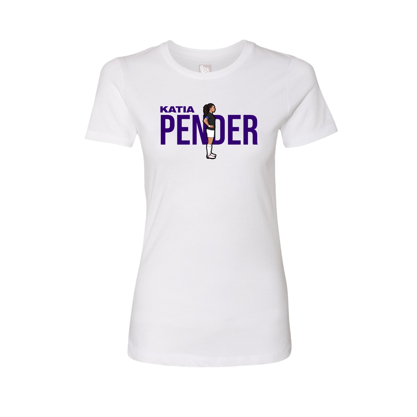 Fitted Women's Tee — Player Name in White