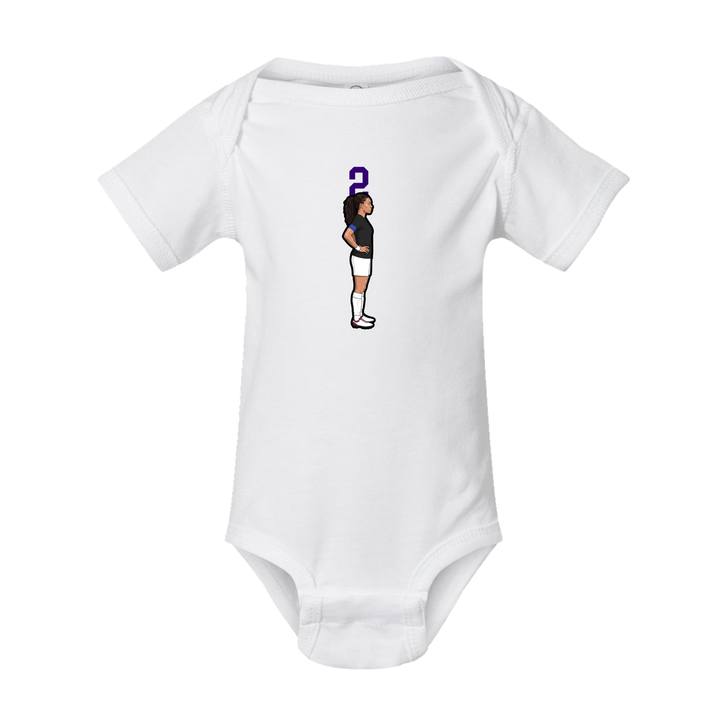 Baby Onesie — Number Top in White