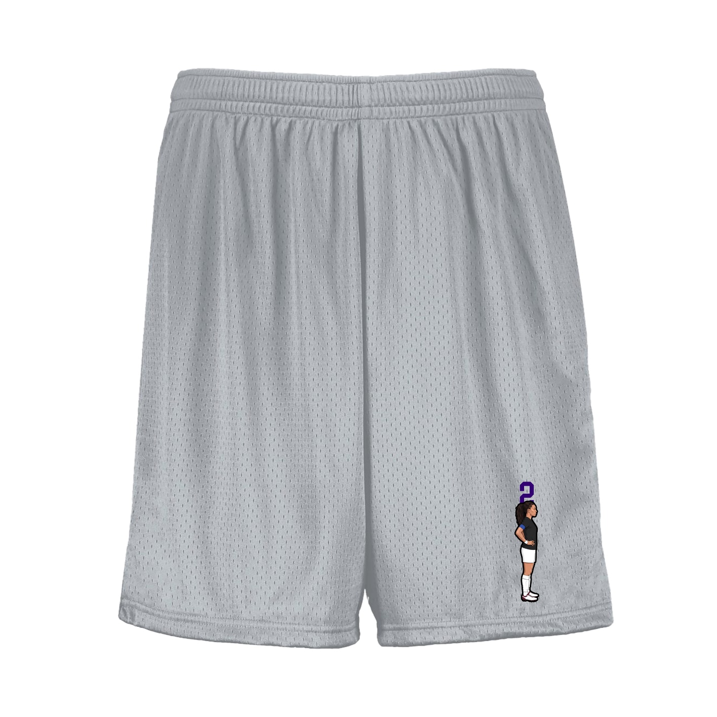 Shorts — Number Top in Silver