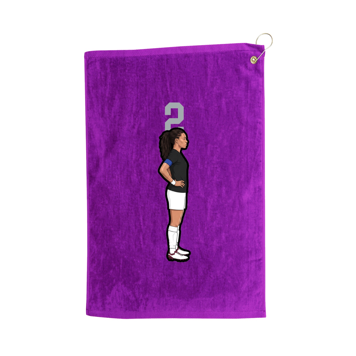 Golf Towel — Number Top in Purple
