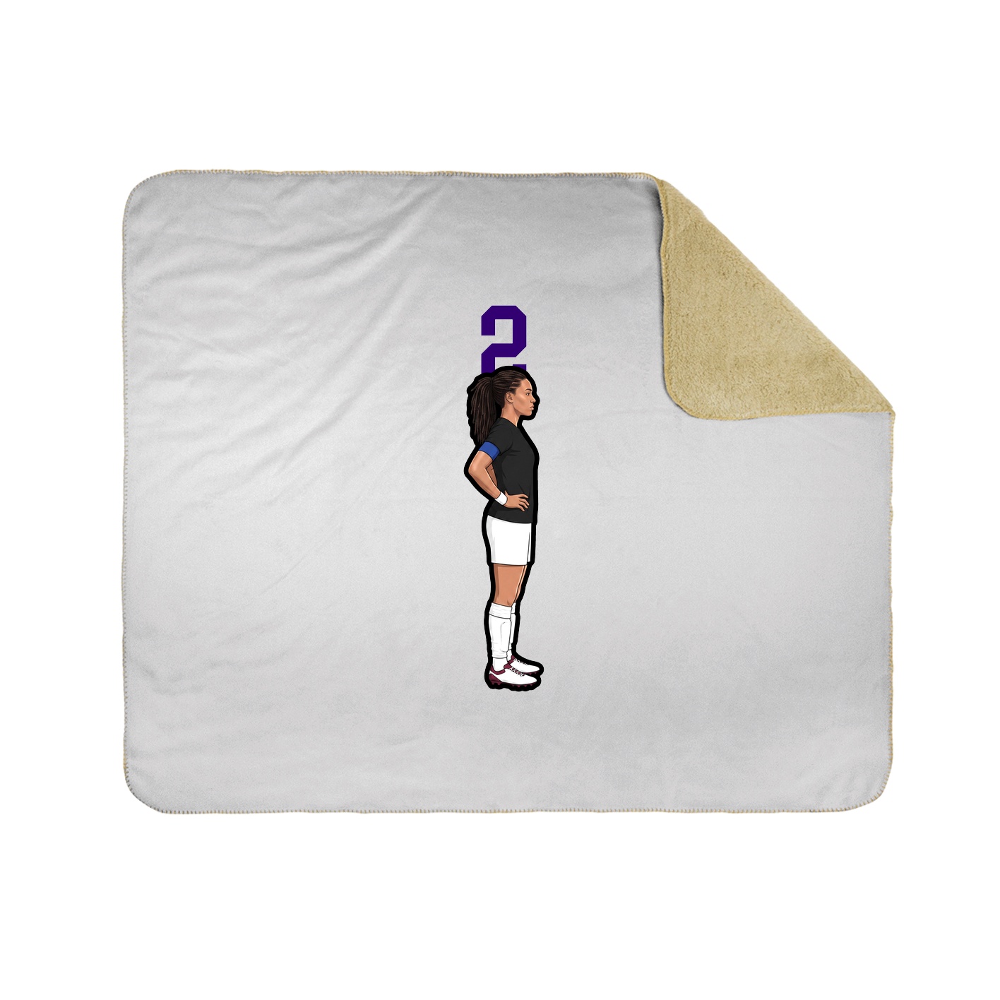 Throw Blanket — Number Top in White