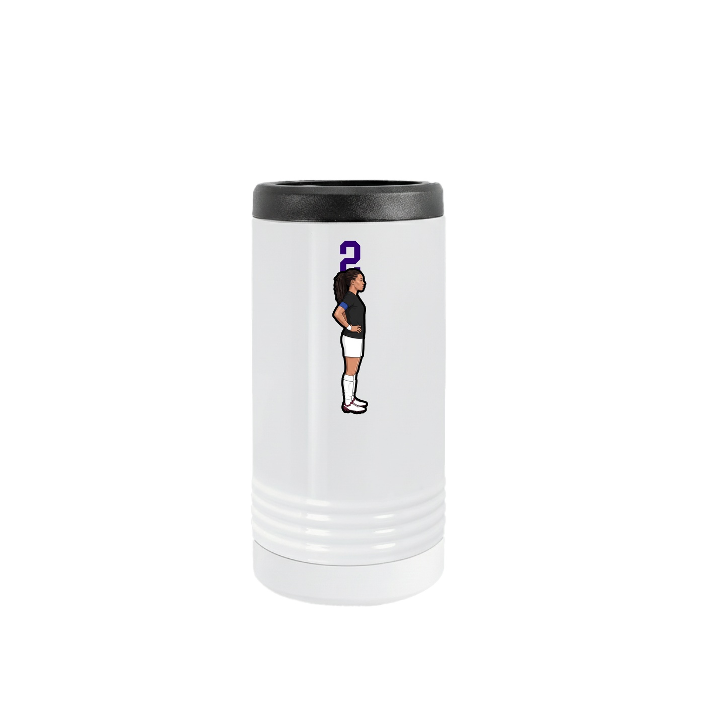 Slim Beverage Holder — Number Top in White