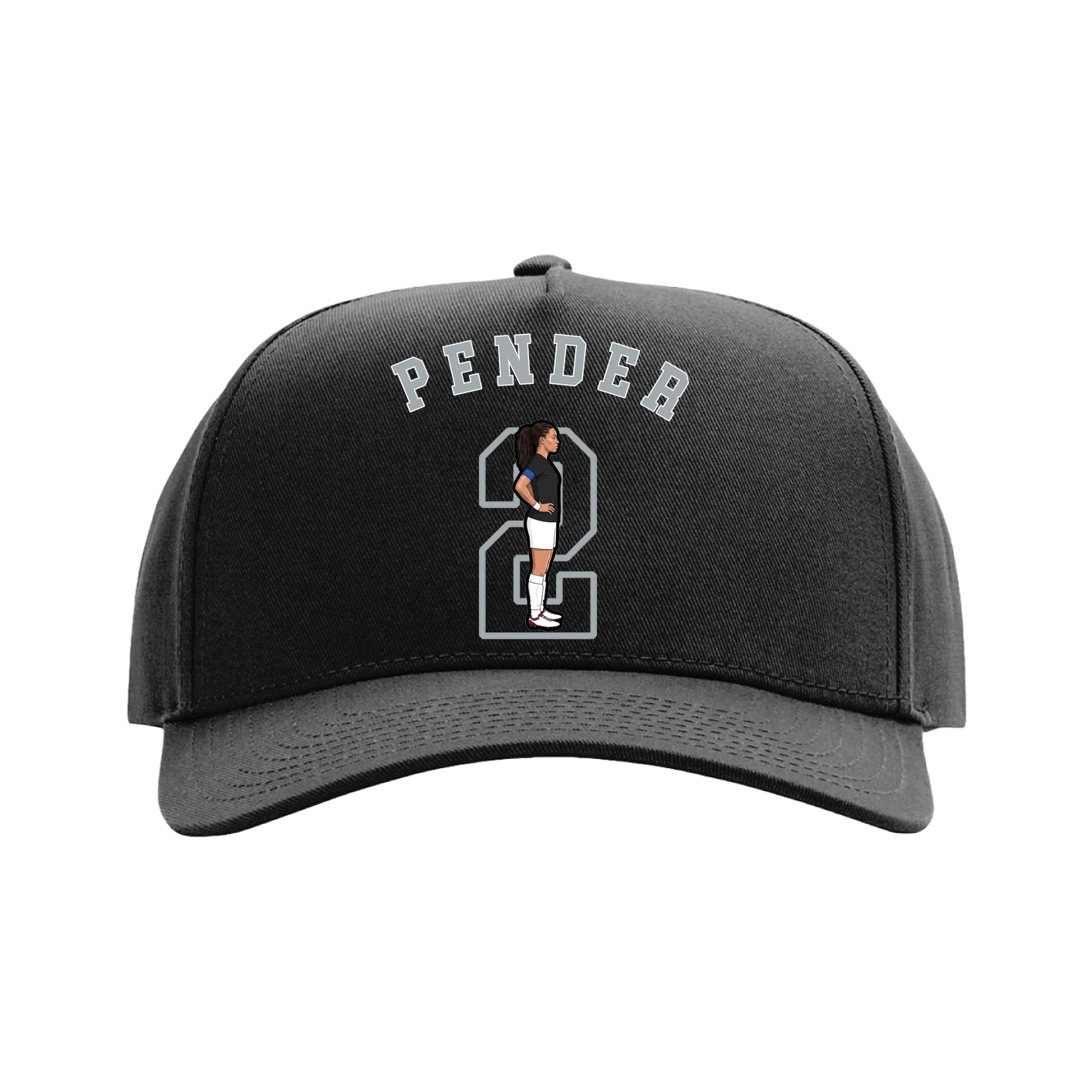 Full Fabric Five-Panel Champ Cap — Shirsey Arch in Black
