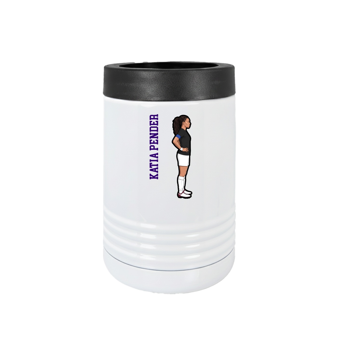 Beverage Holder — Name Vertical in White