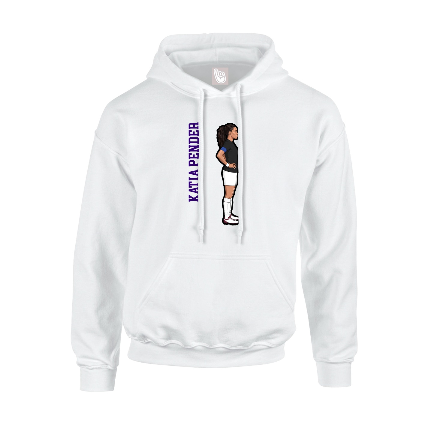 Youth Hoodie — Name Vertical in White