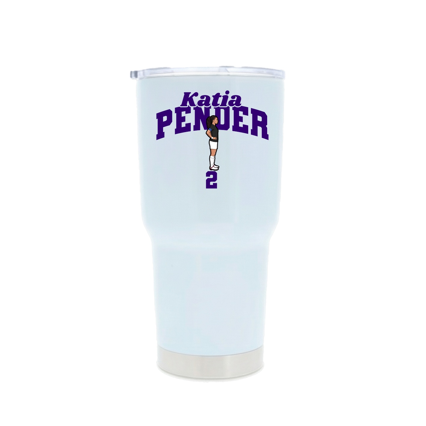 30oz Stainless Steel Tumbler — Signature Arch in White
