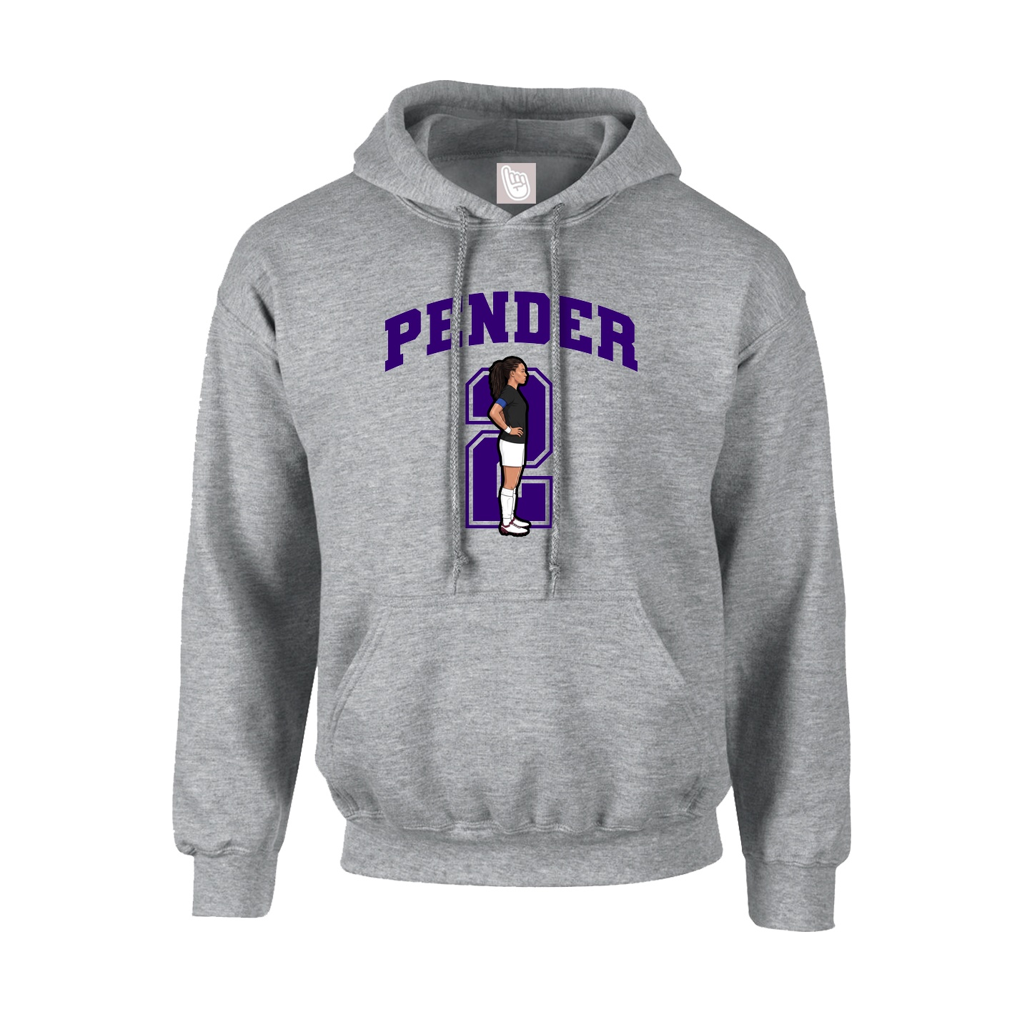 Hoodie — Number in Grey