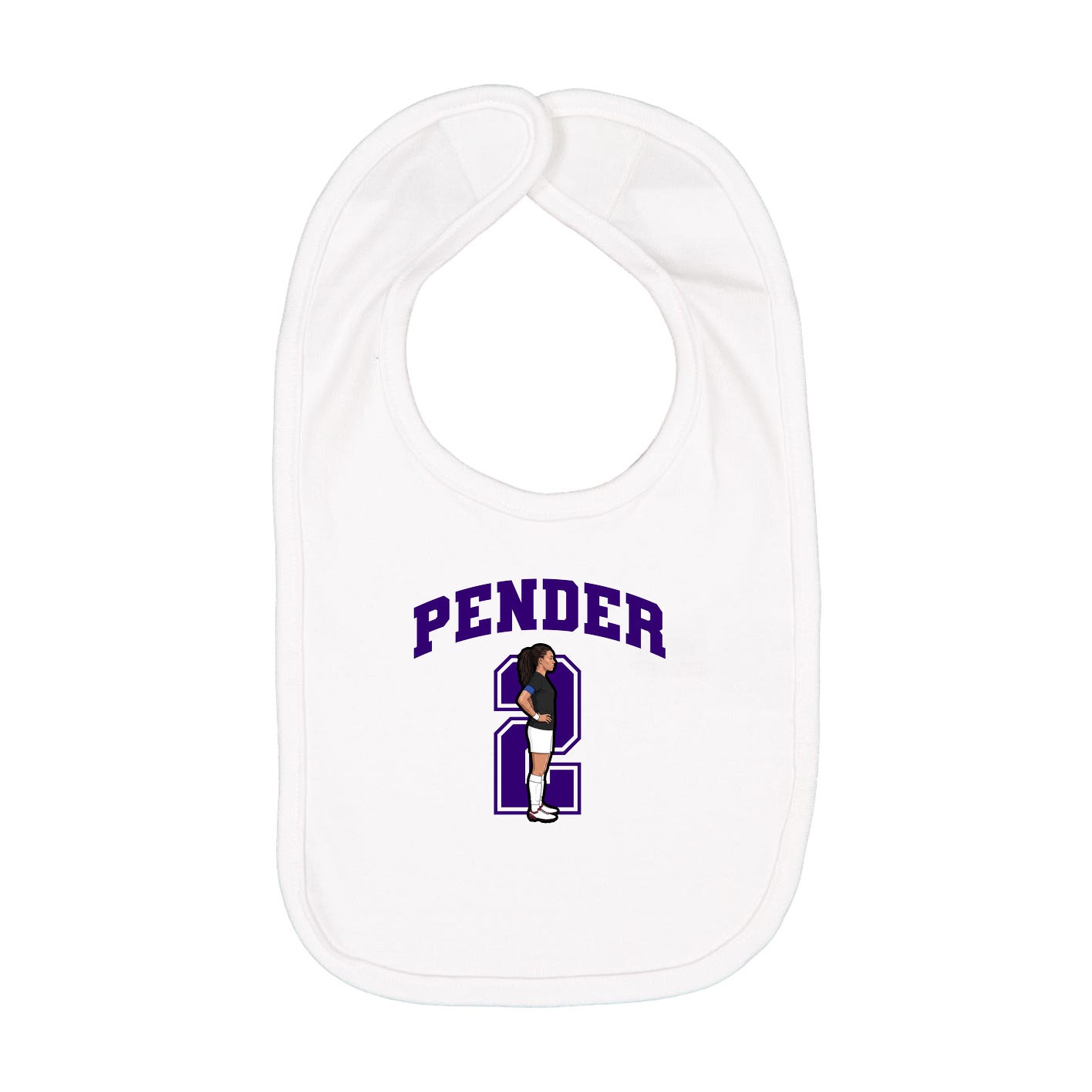 Infant Bib — Number in White