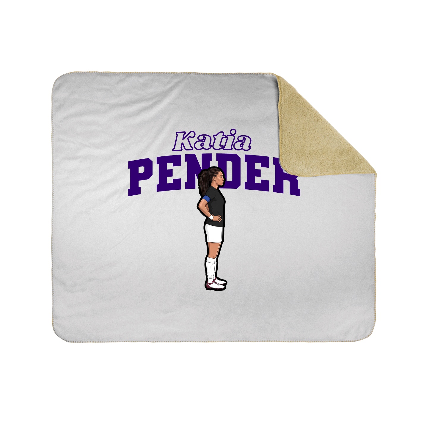 Throw Blanket — Name Arch in White