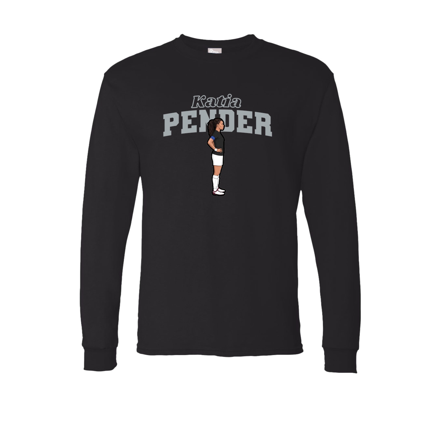 Long Sleeve Tee — Name Arch in Black