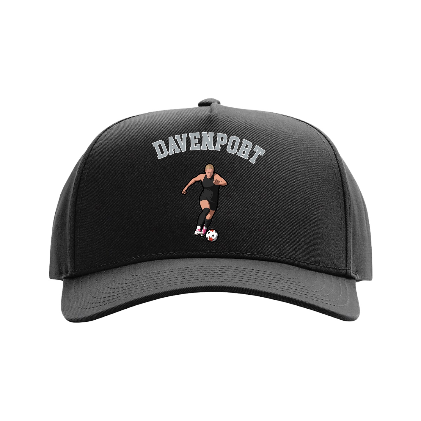 Full Fabric Five-Panel Champ Cap — Shirsey Arch in Black