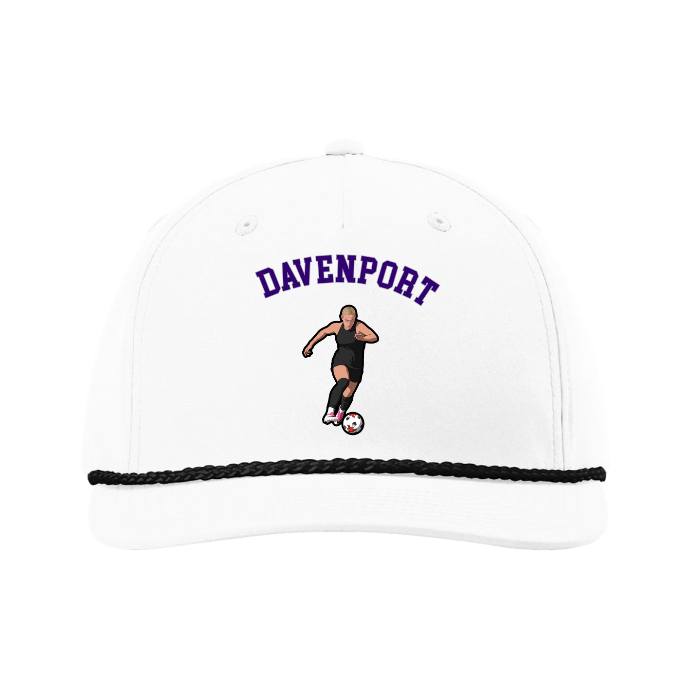 Five-Panel Classic Rope Cap — Shirsey Arch in White
