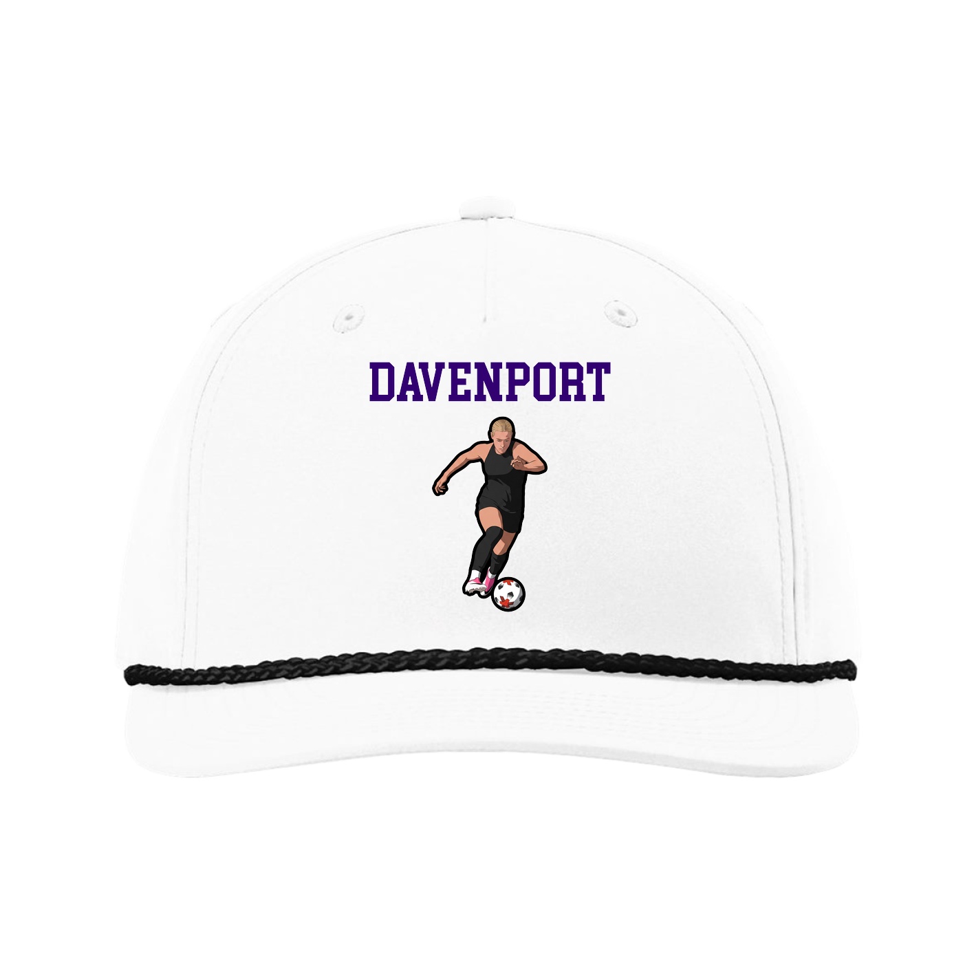Five-Panel Classic Rope Cap — Shirsey in White