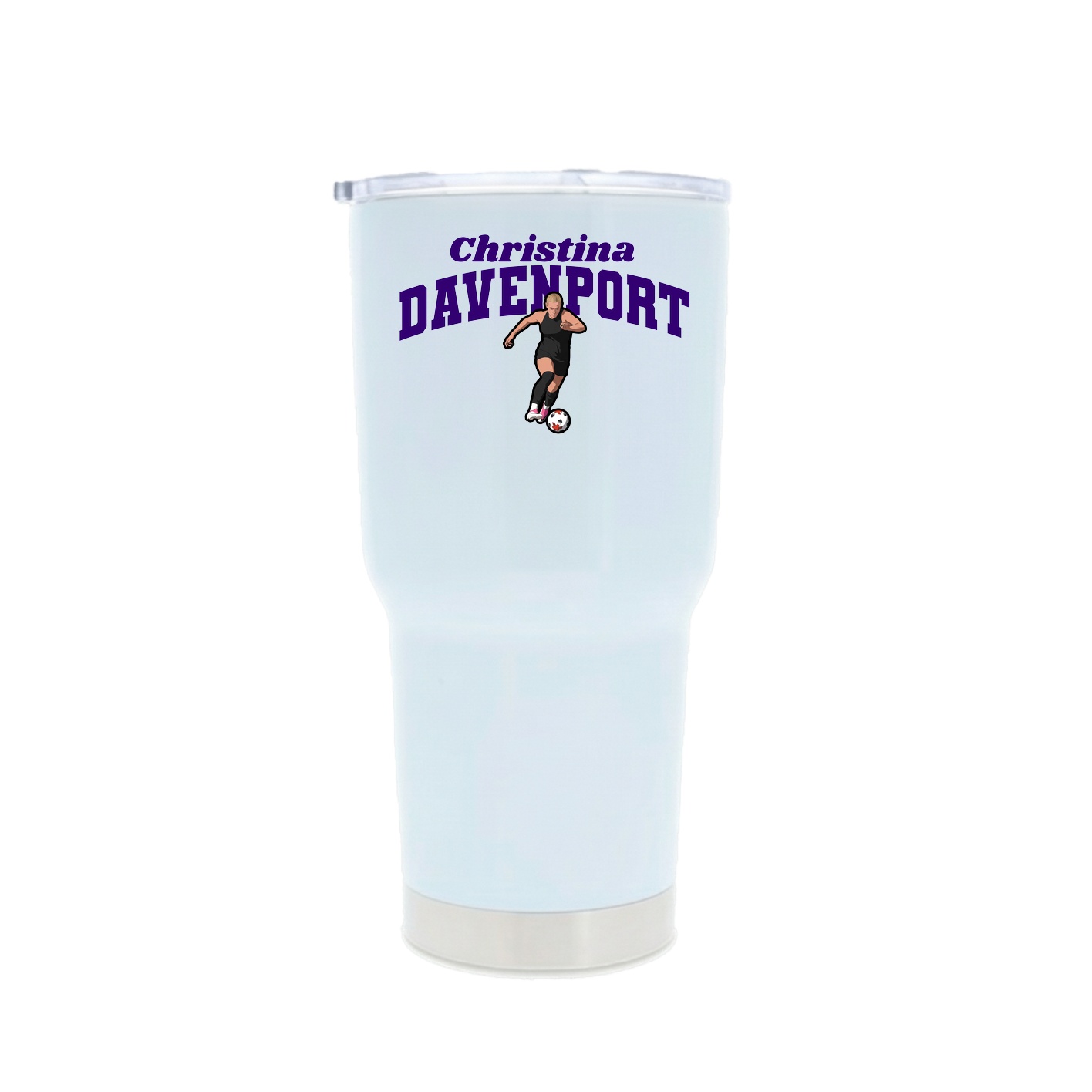 30oz Stainless Steel Tumbler — Signature Arch in White