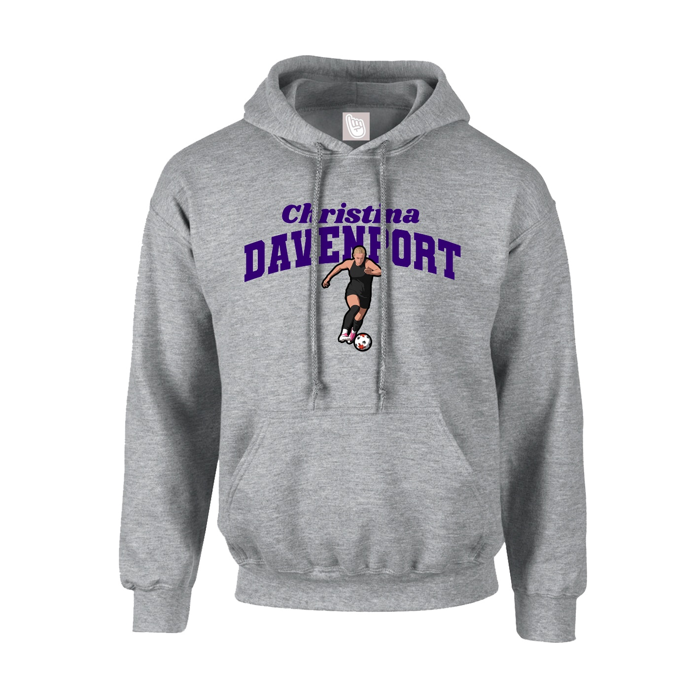 Youth Hoodie — Signature Arch in Grey