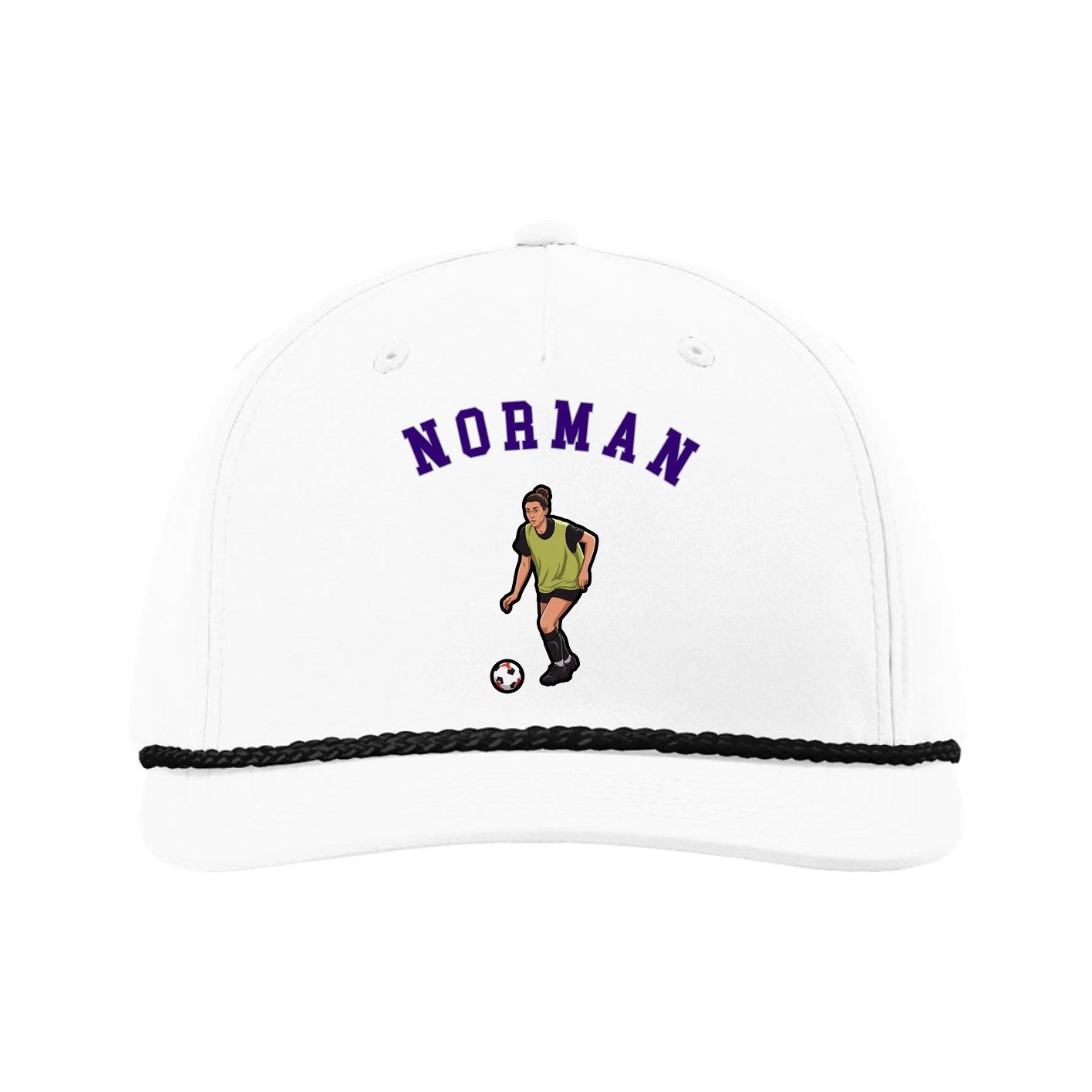 Five-Panel Classic Rope Cap — Shirsey Arch in White