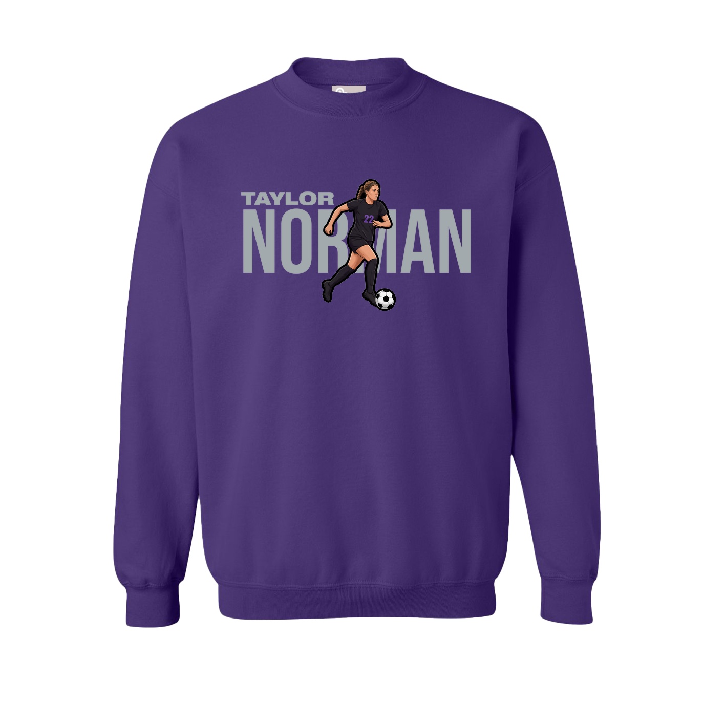 Fleece Crew — Player Name in Purple