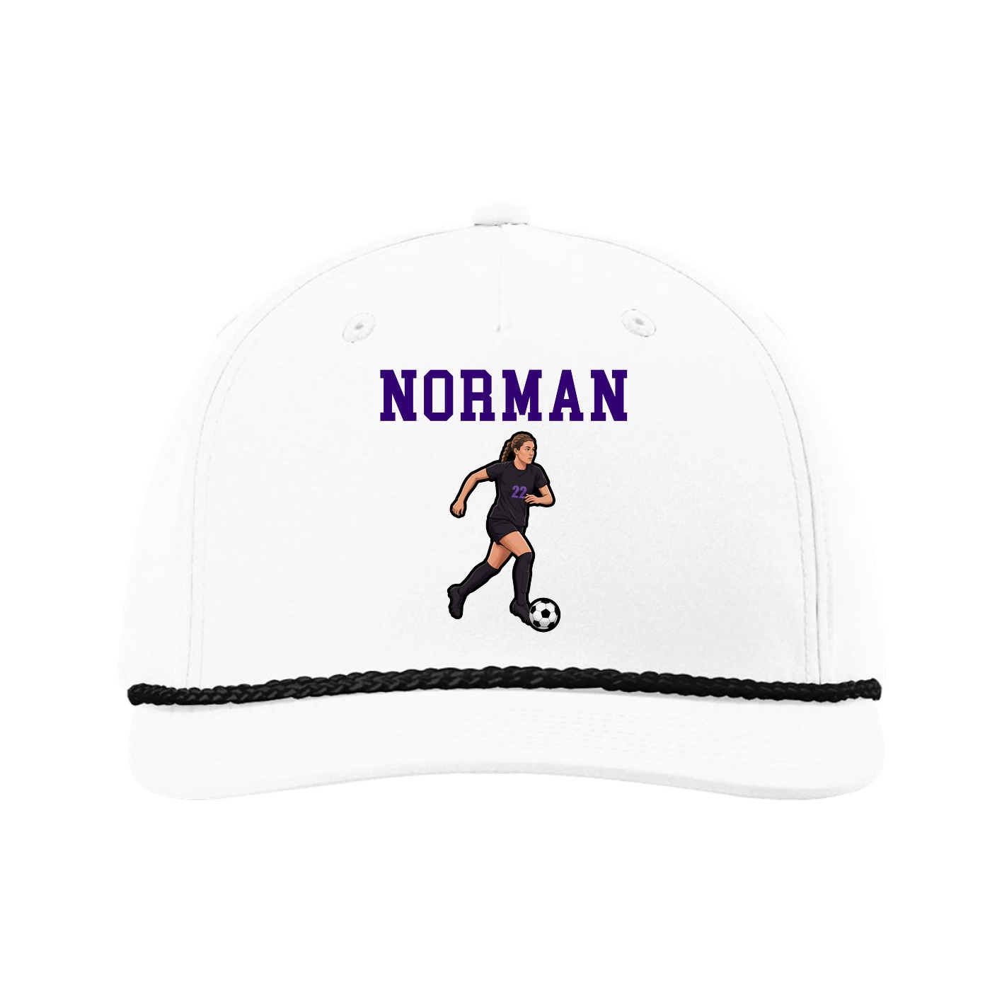 Five-Panel Classic Rope Cap — Shirsey in White