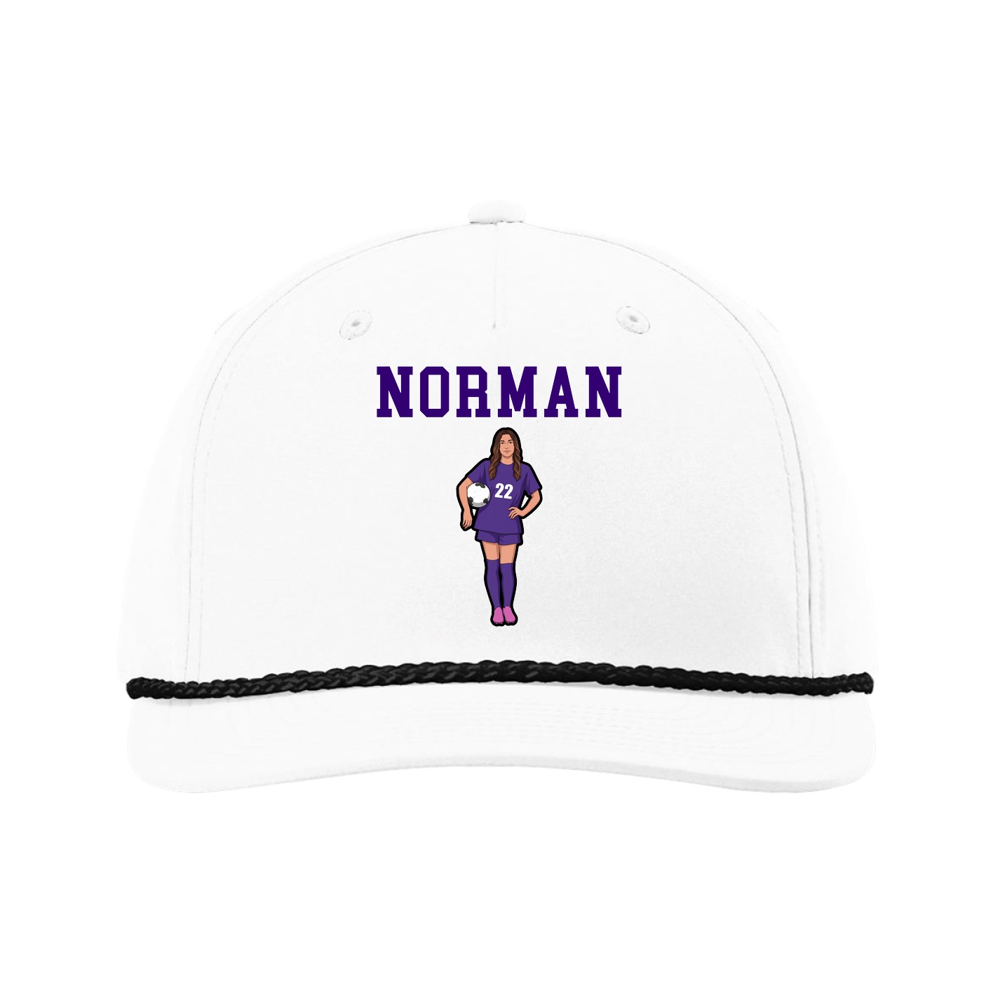 Five-Panel Classic Rope Cap — Shirsey in White
