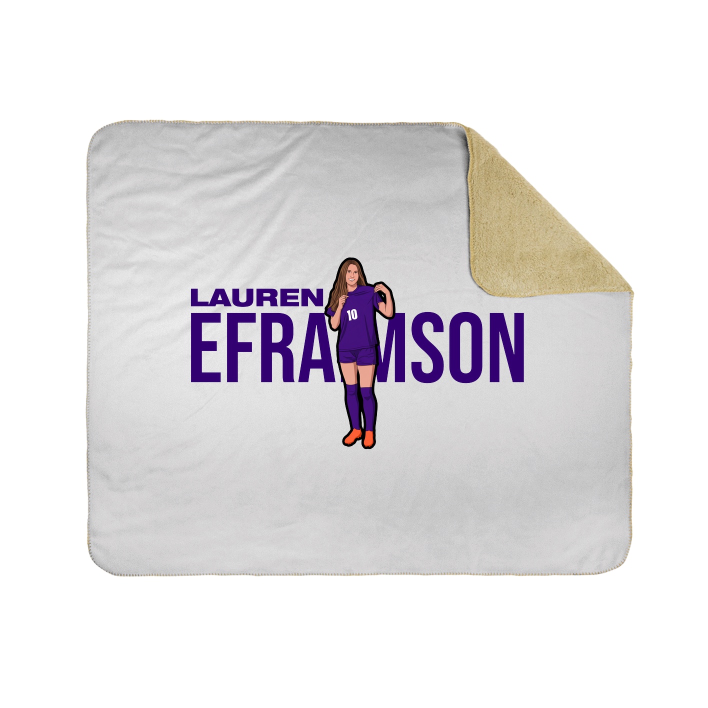 Throw Blanket — Player Name in White