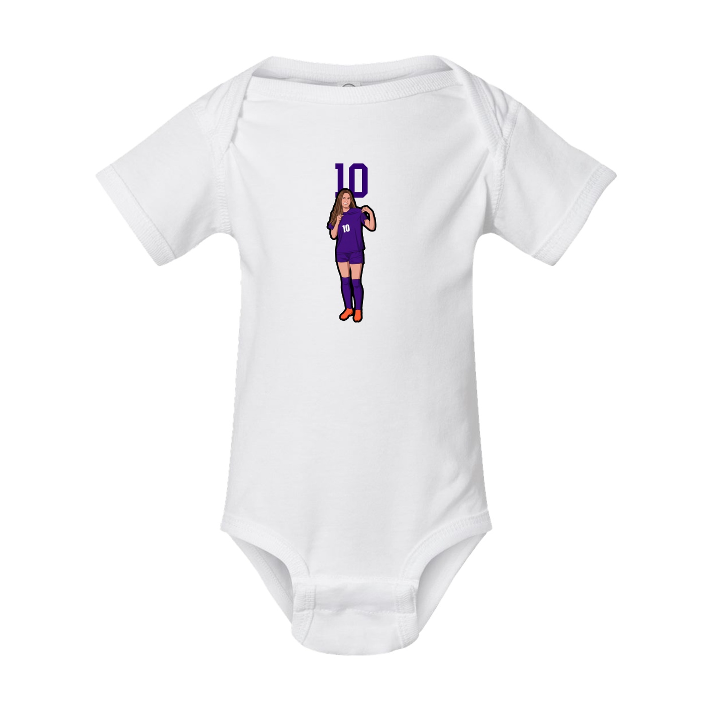 Baby Onesie — Number Top in White