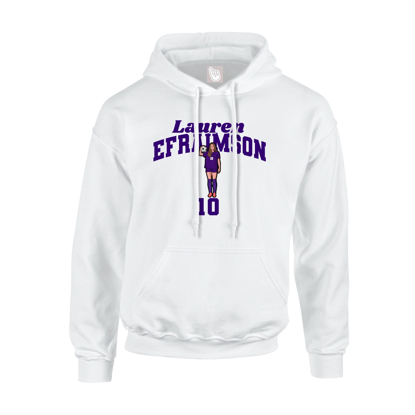 Hoodie — Signature Arch in White