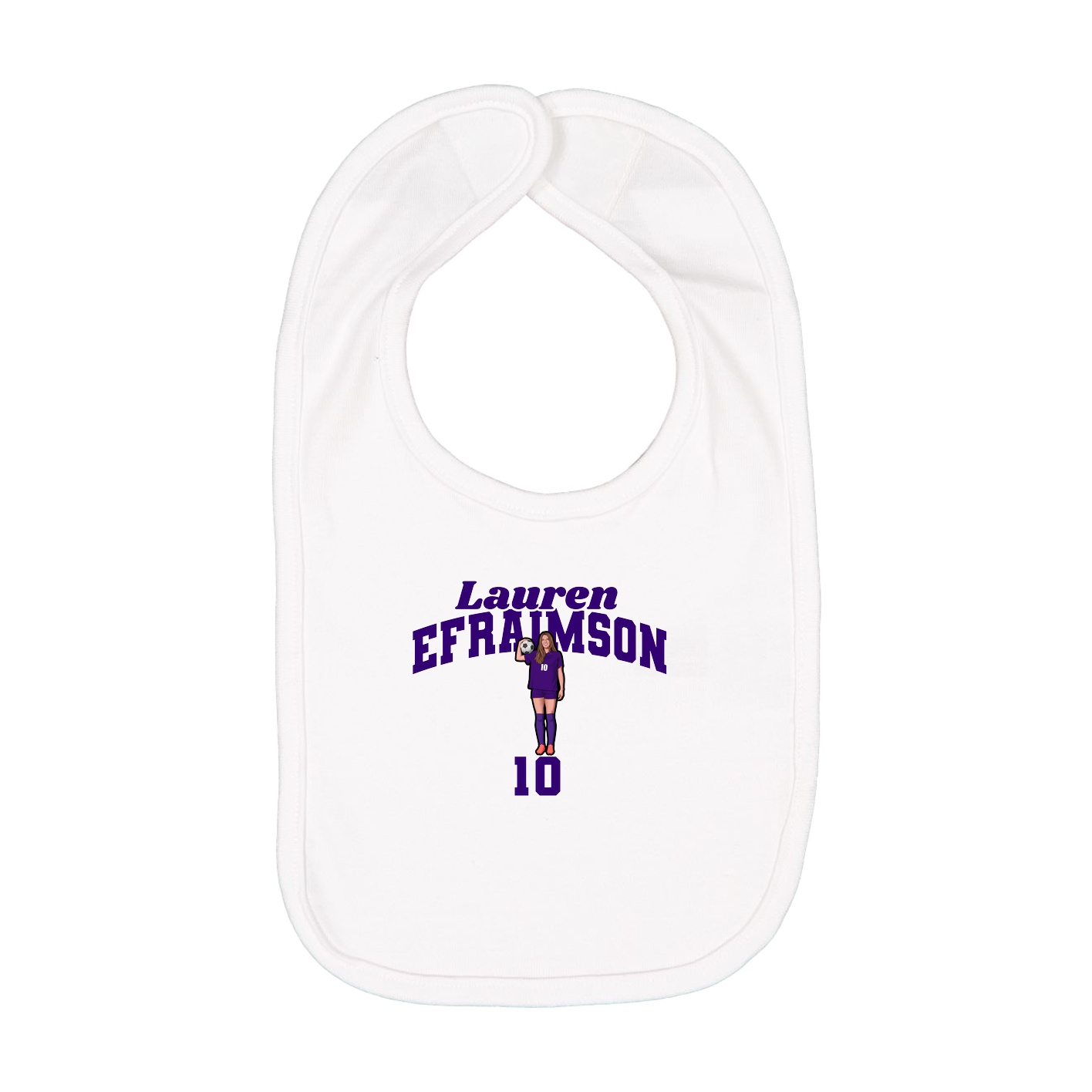 Infant Bib — Signature Arch in White