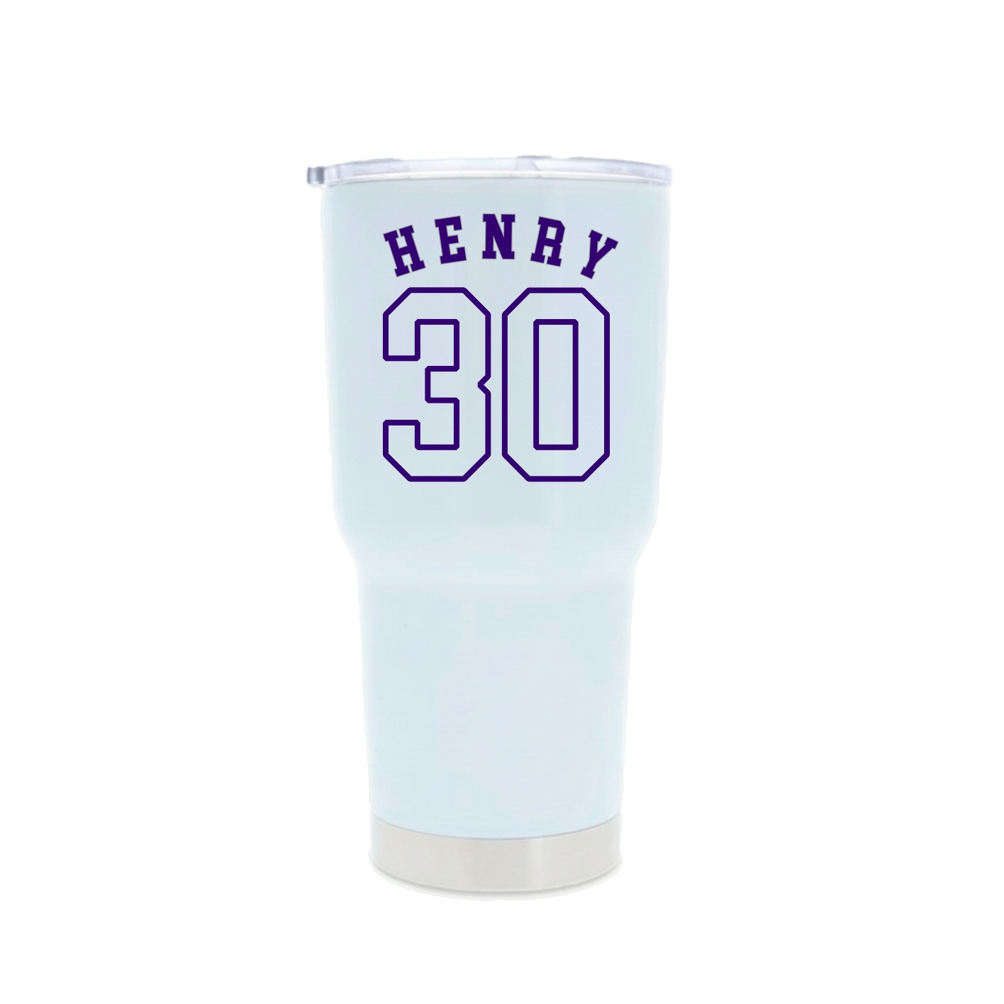 30oz Stainless Steel Tumbler — Shirsey Arch in White