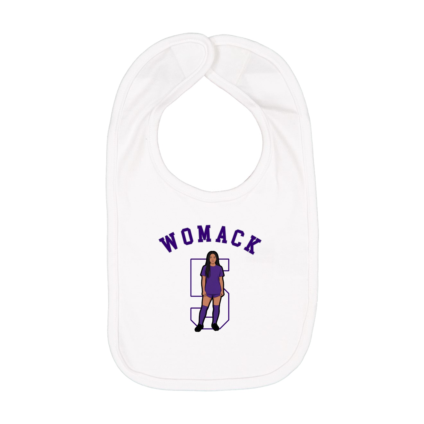 Infant Bib — Shirsey Arch in White