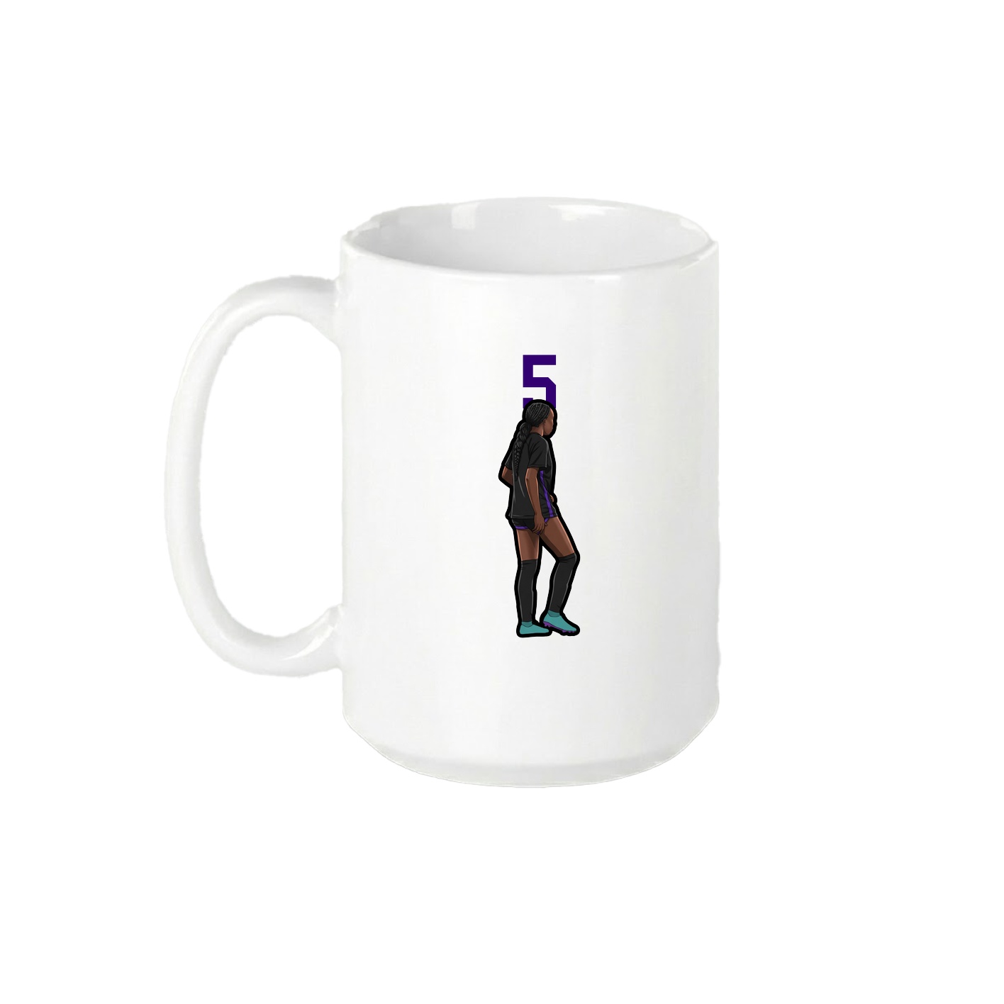 15oz Coffee Mug — Number Top in White
