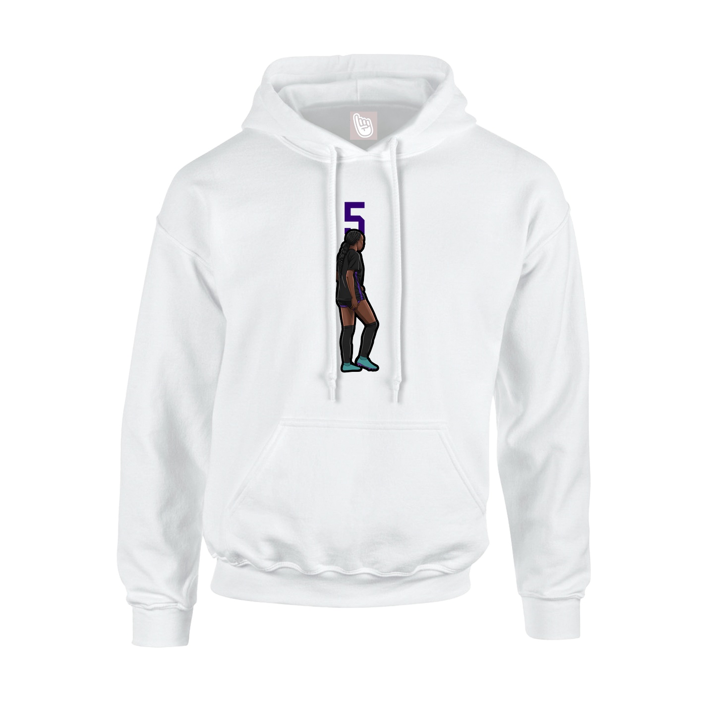 Hoodie — Number Top in White