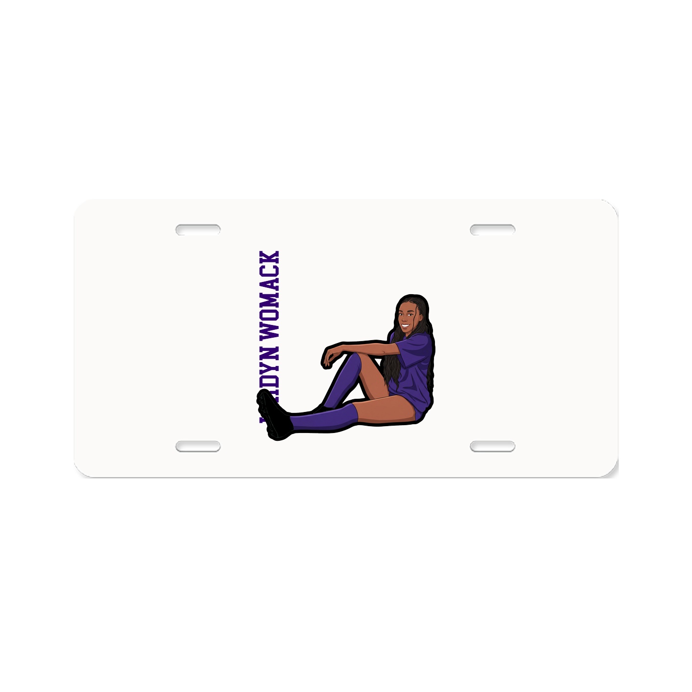 License Plate — Name Vertical in Classic