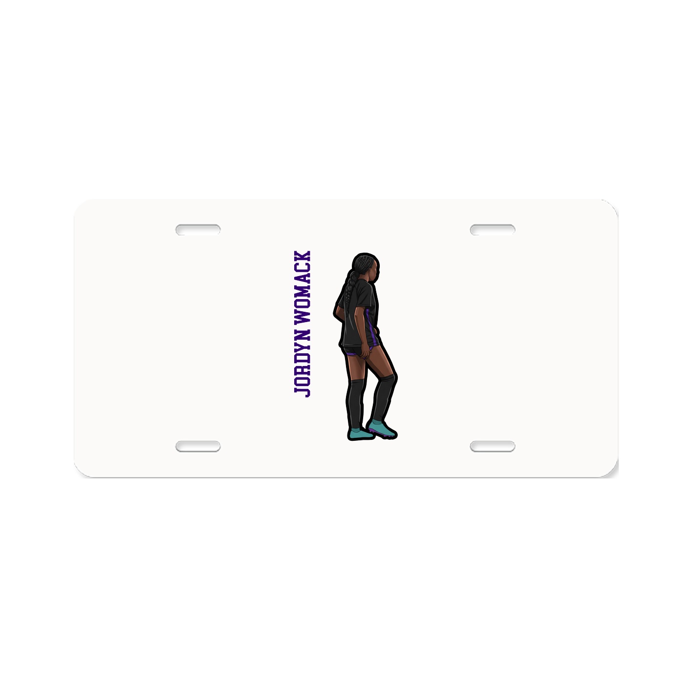 License Plate — Name Vertical in Classic