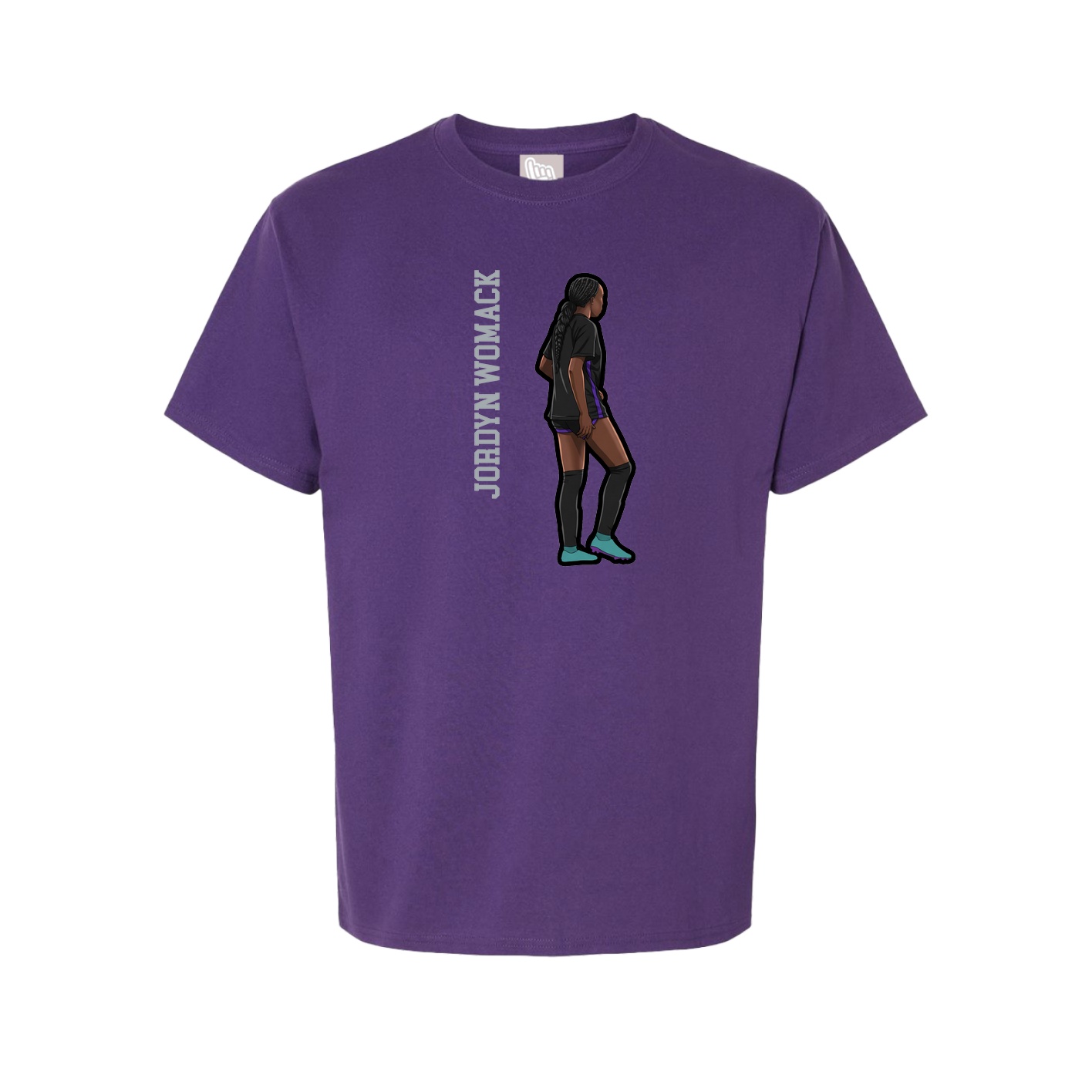 Tee — Name Vertical in Purple