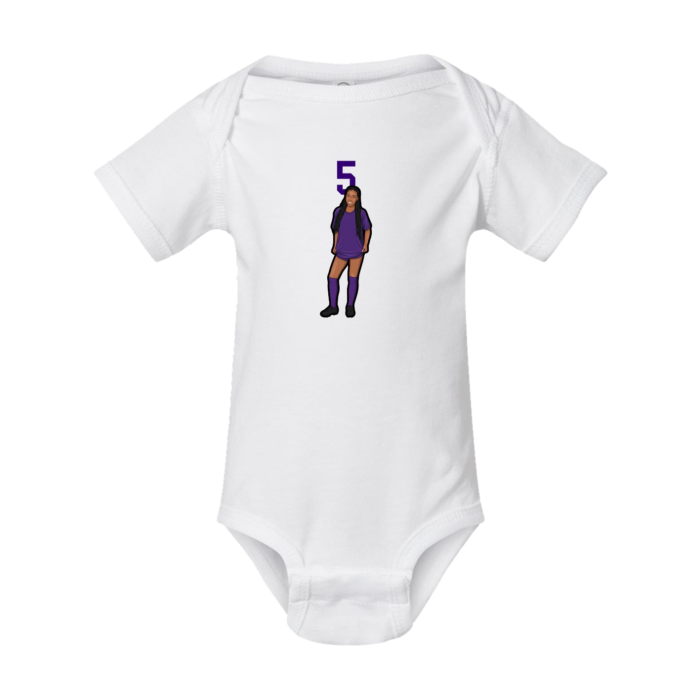 Baby Onesie — Number Top in White