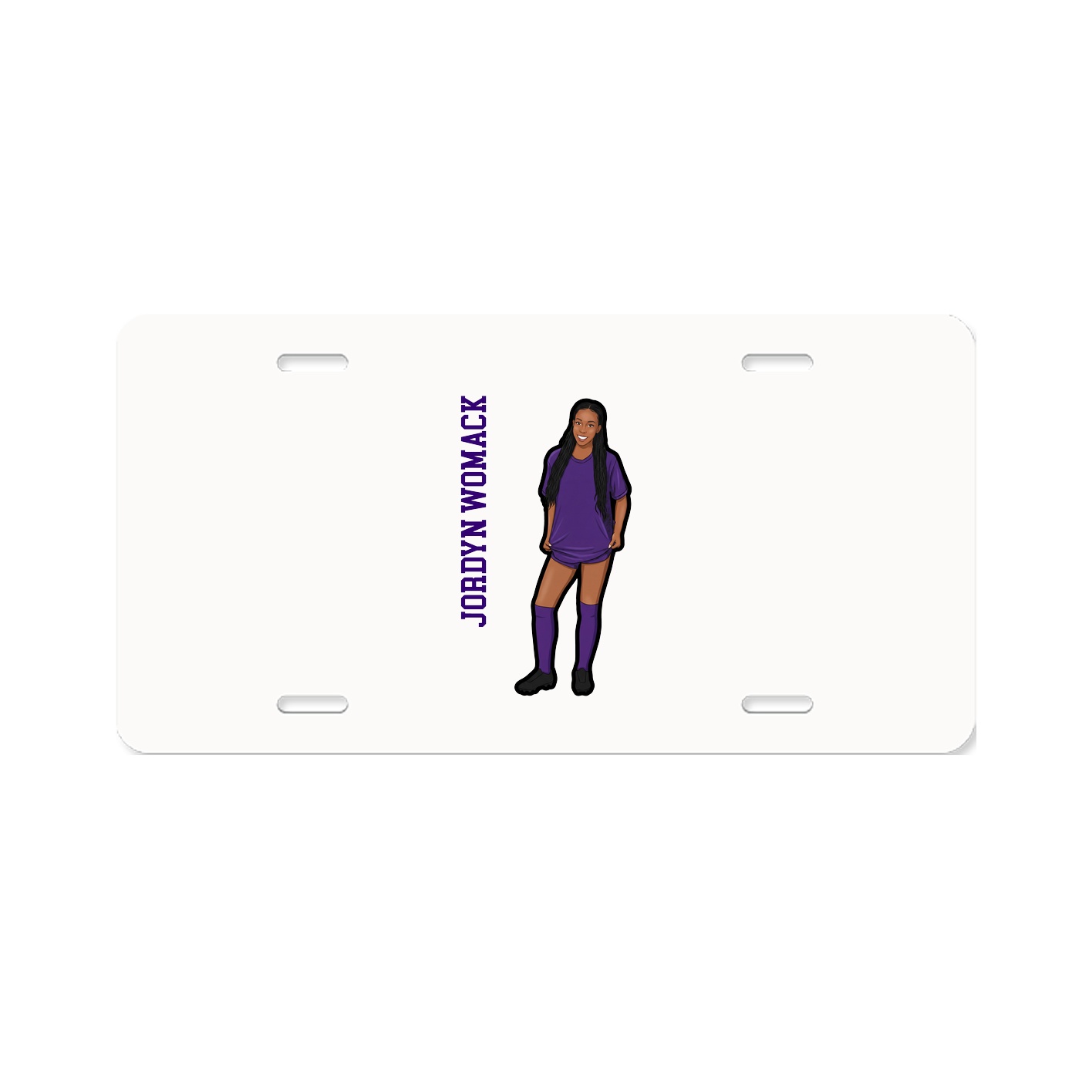 License Plate — Name Vertical in Classic