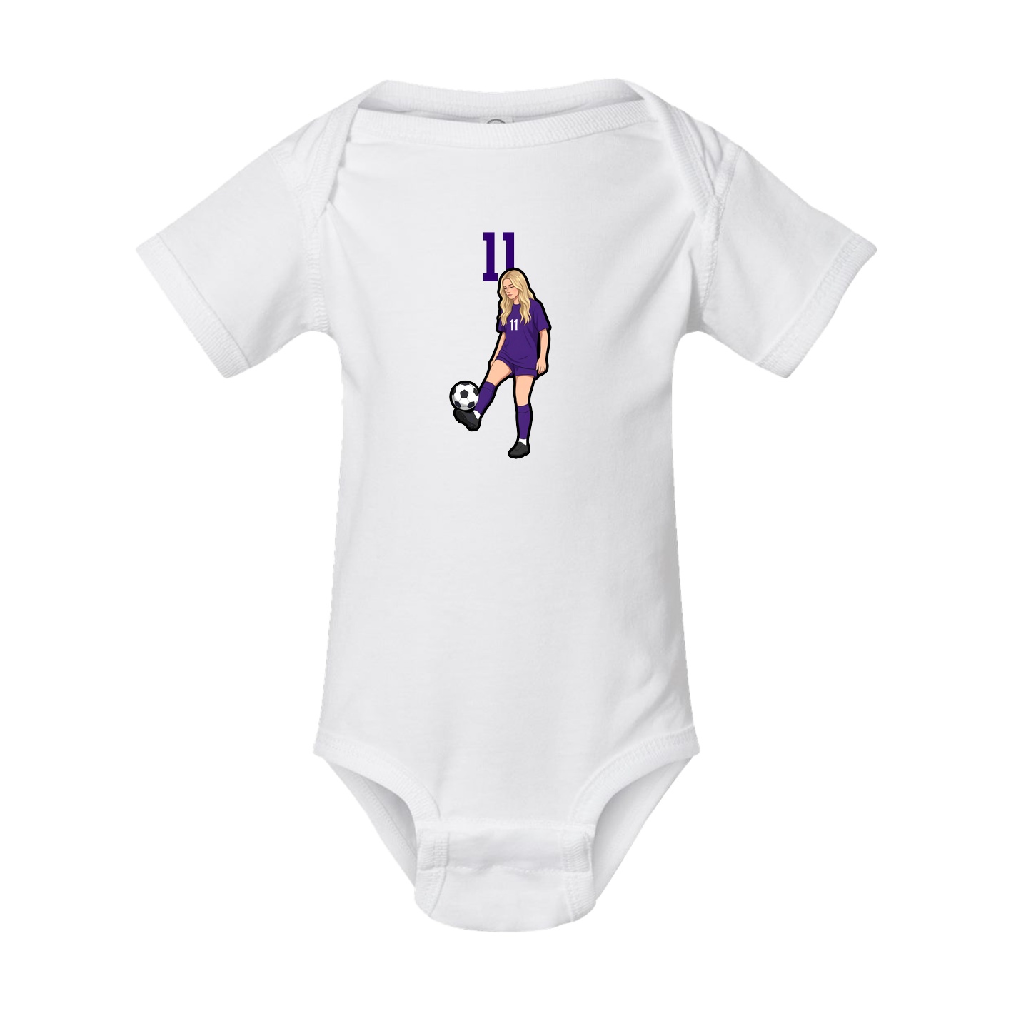 Baby Onesie — Number Top in White