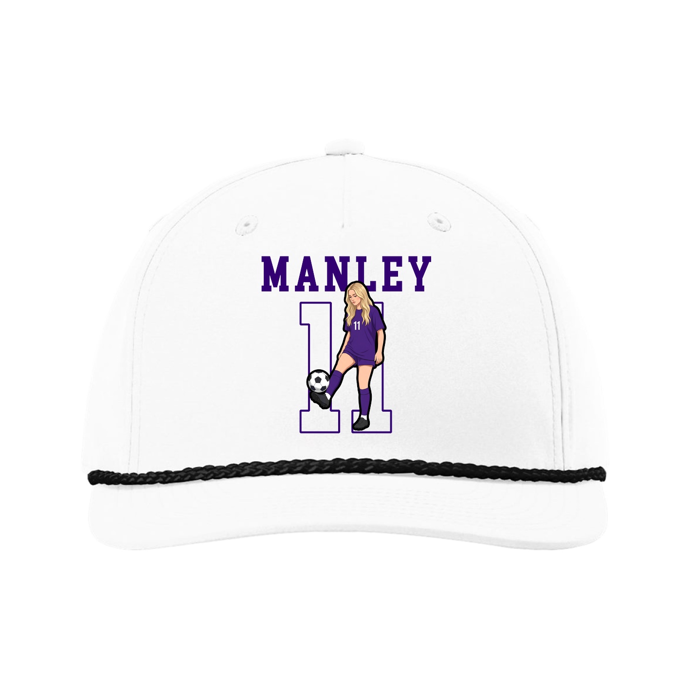 Five-Panel Classic Rope Cap — Shirsey in White