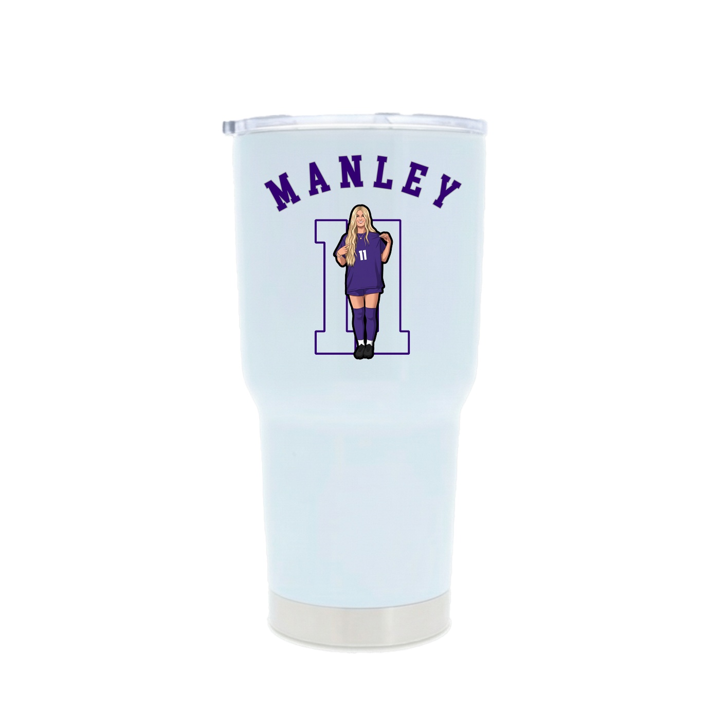 30oz Stainless Steel Tumbler — Shirsey Arch in White