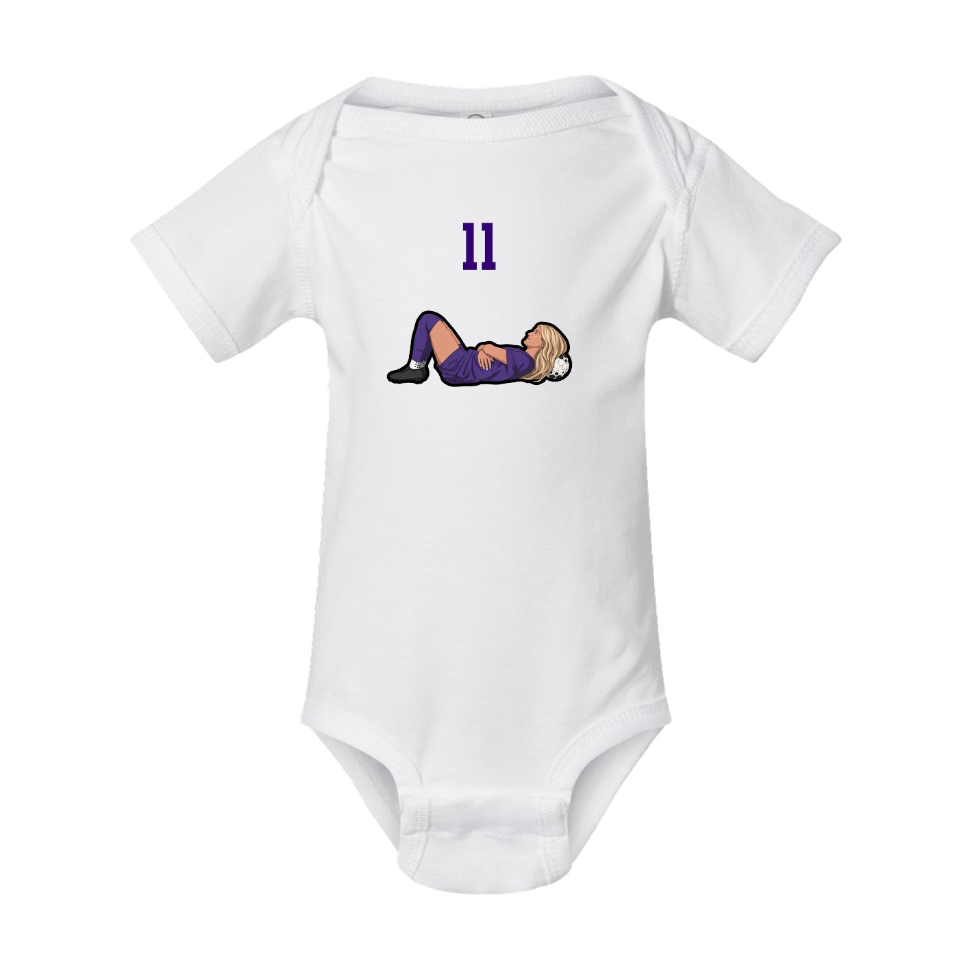 Baby Onesie — Number Top in White