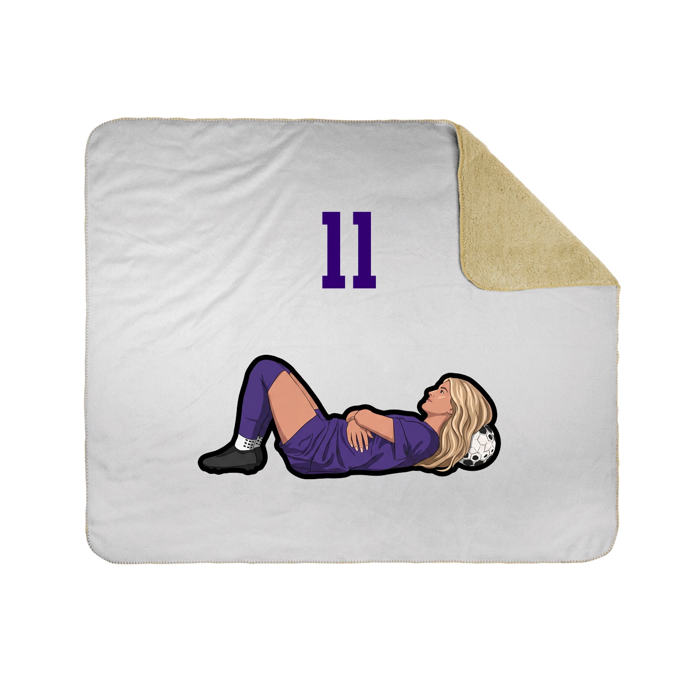 Throw Blanket — Number Top in White