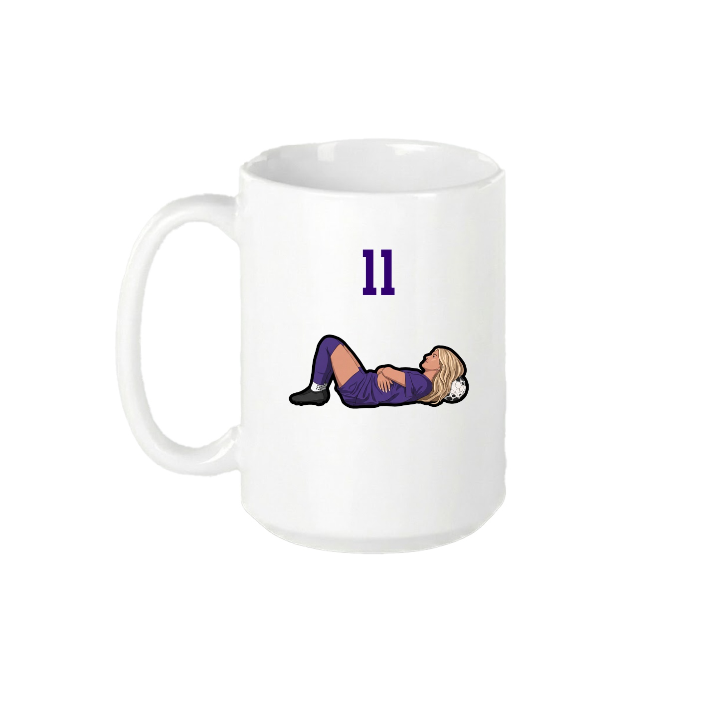 15oz Coffee Mug — Number Top in White