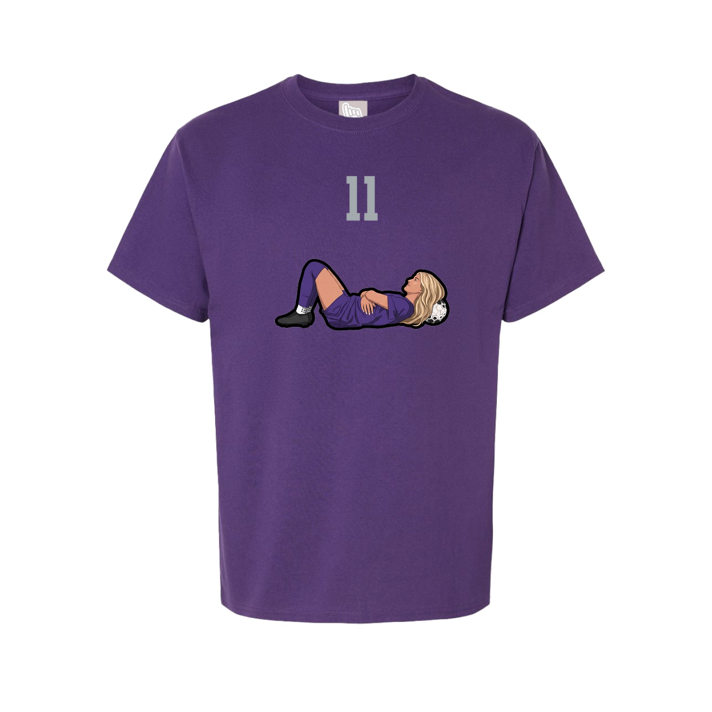 Youth Tee — Number Top in Purple