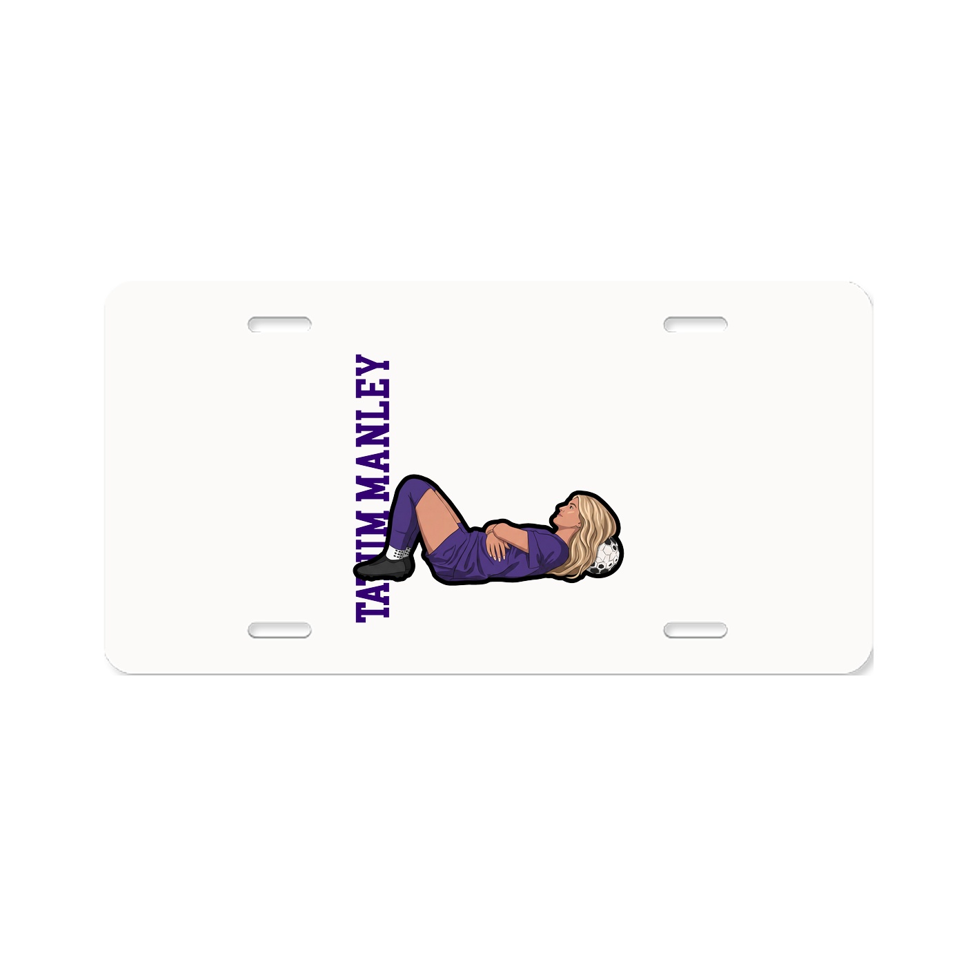 License Plate — Name Vertical in Classic