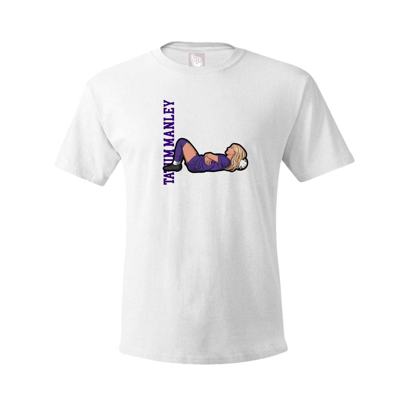 Youth Tee — Name Vertical in White