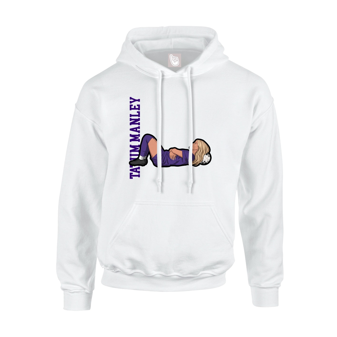 Hoodie — Name Vertical in White