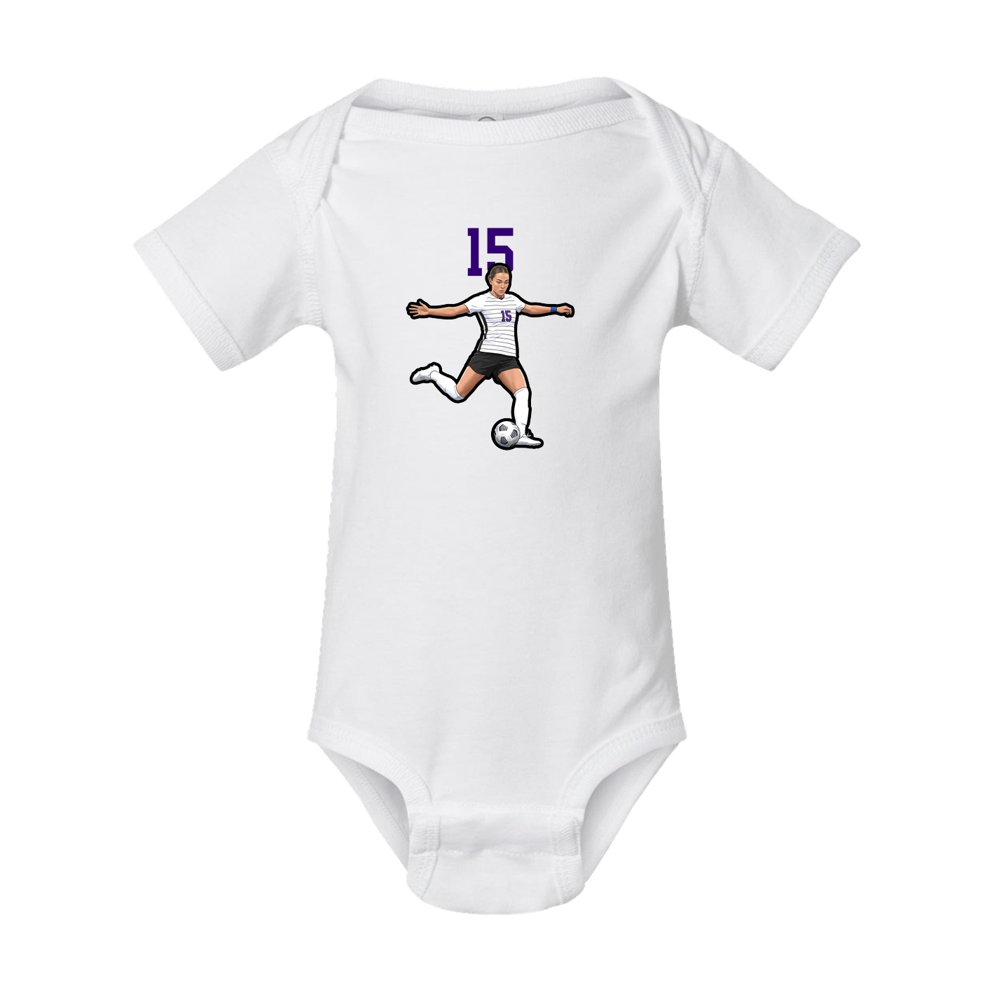 Baby Onesie — Number Top in White