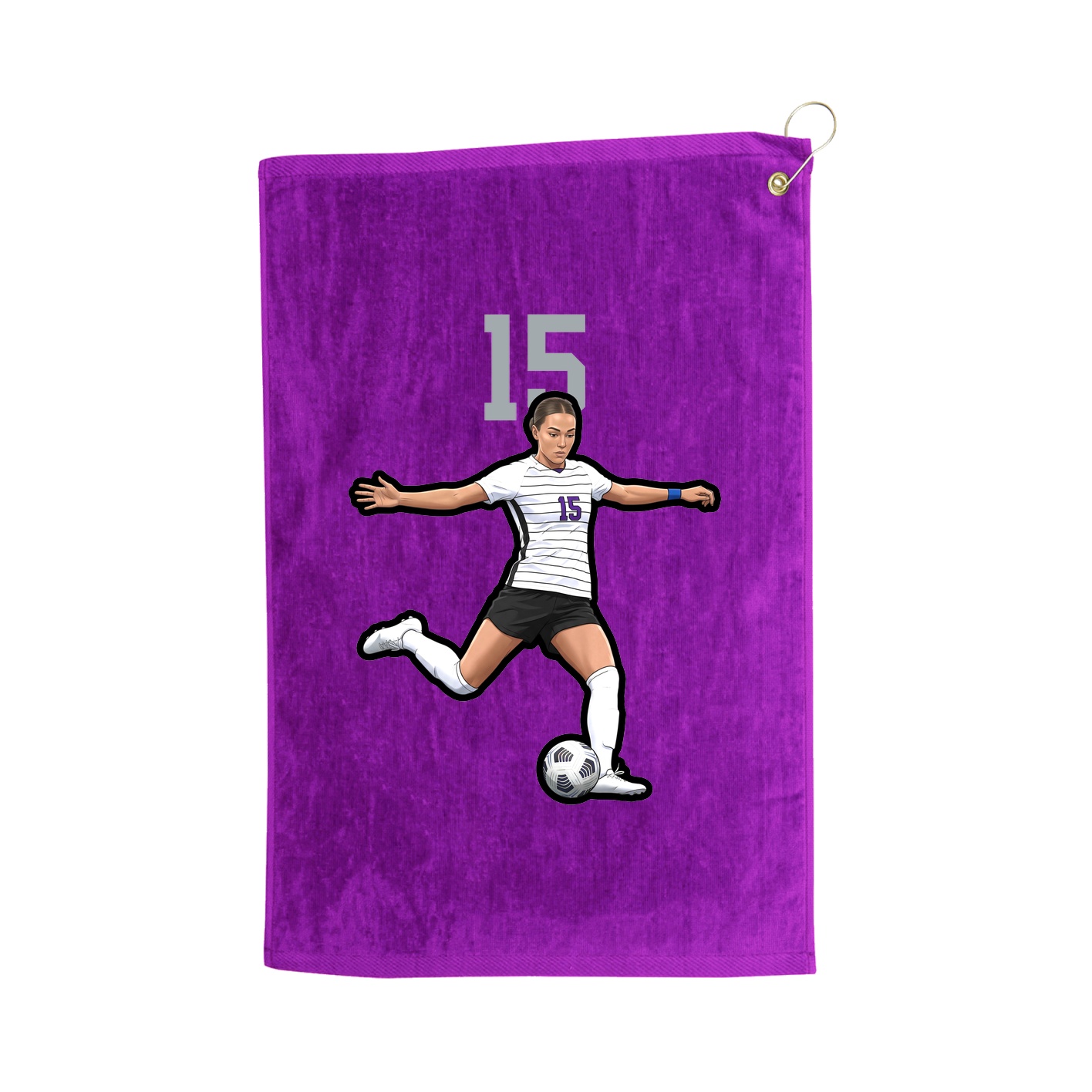Golf Towel — Number Top in Purple