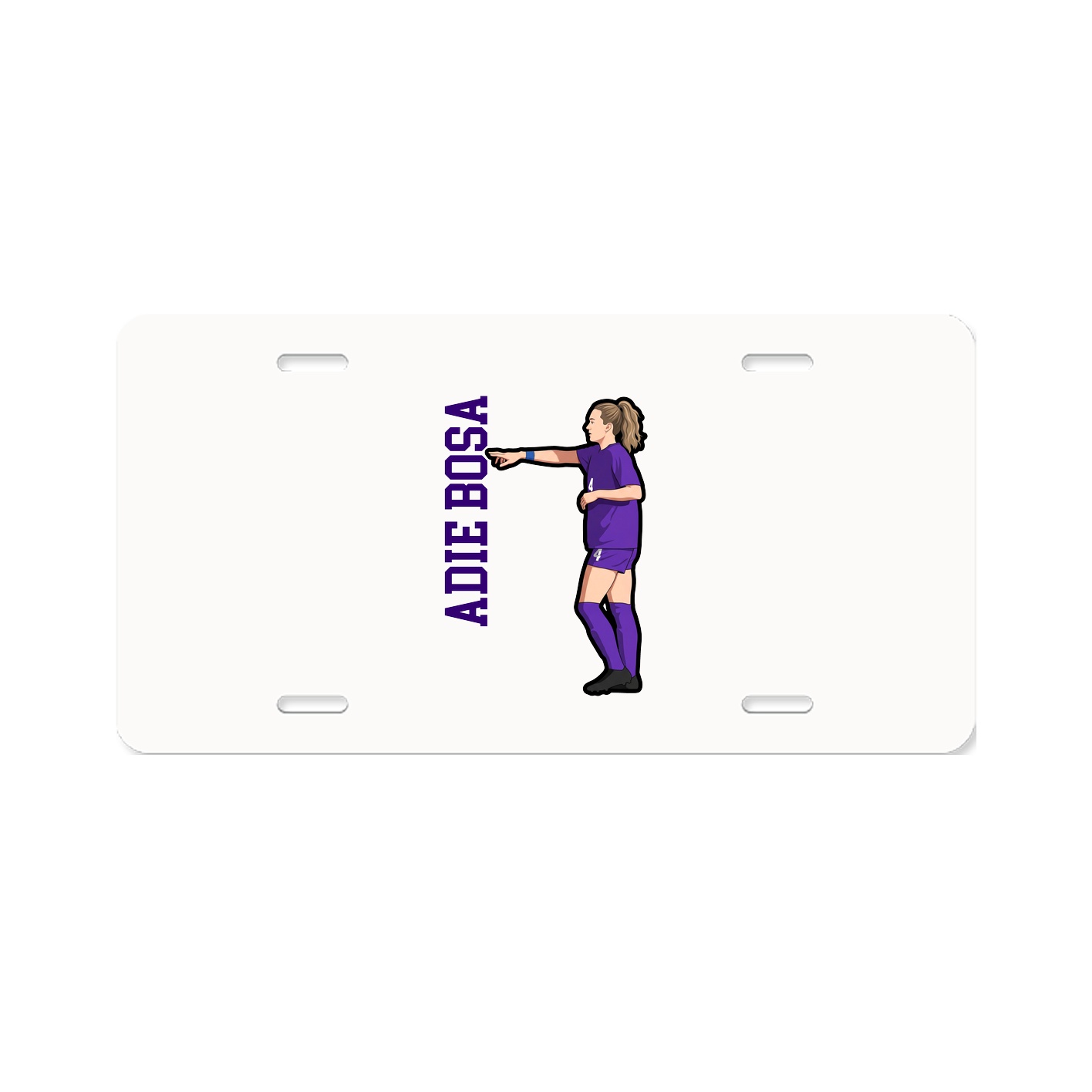 License Plate — Name Vertical in Classic
